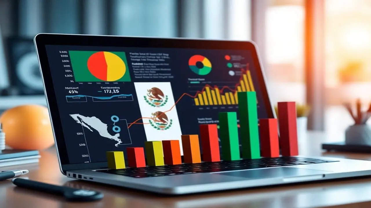 Infografía financiera vibrante: trabajo moderno